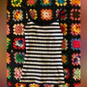Vintage Y2K Guess Striped Lace Tank